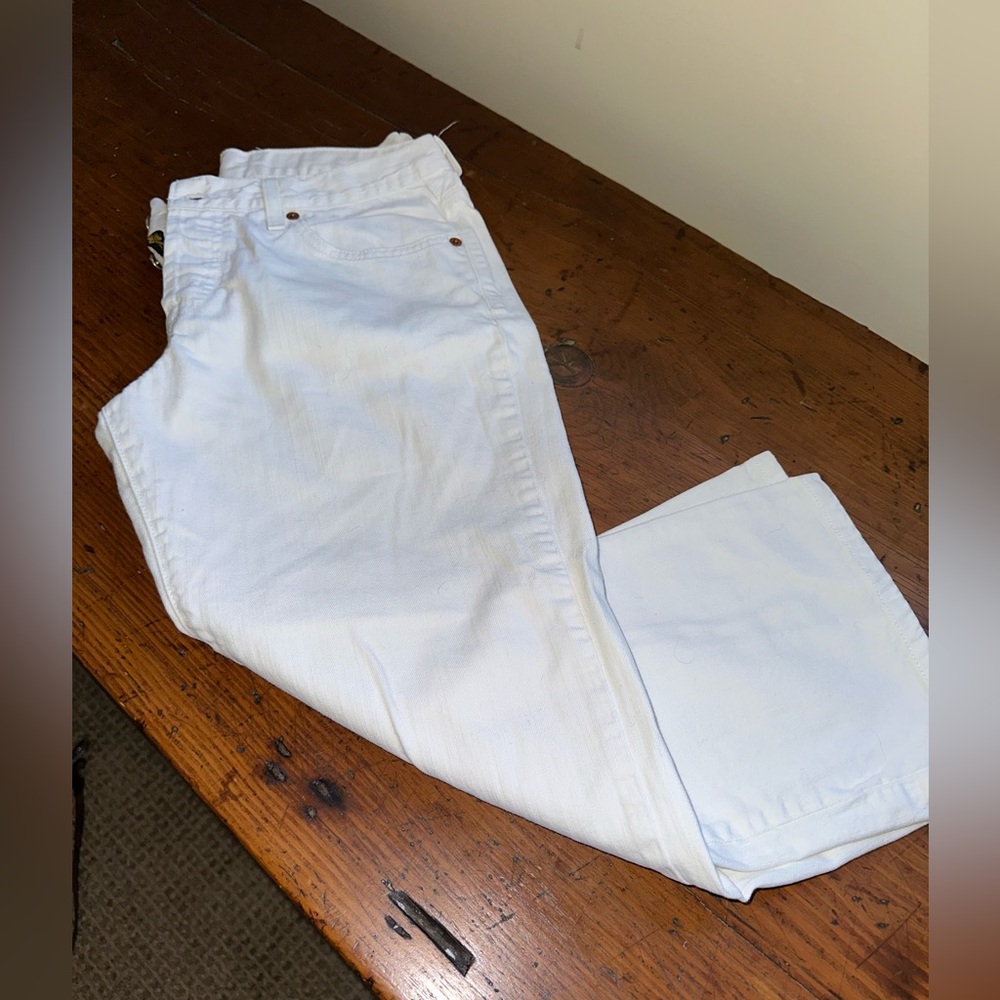 Lucky Brand Dungarees Classic Crop women’s white denim sz 6/28